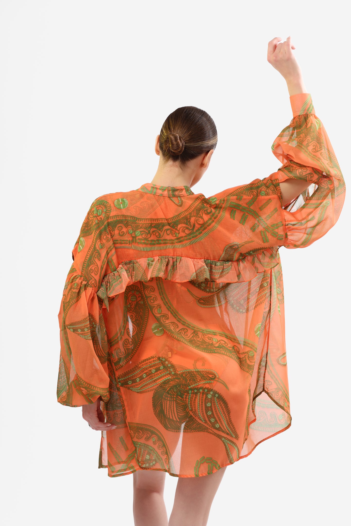 AGAETE ORANGE BLOUSE